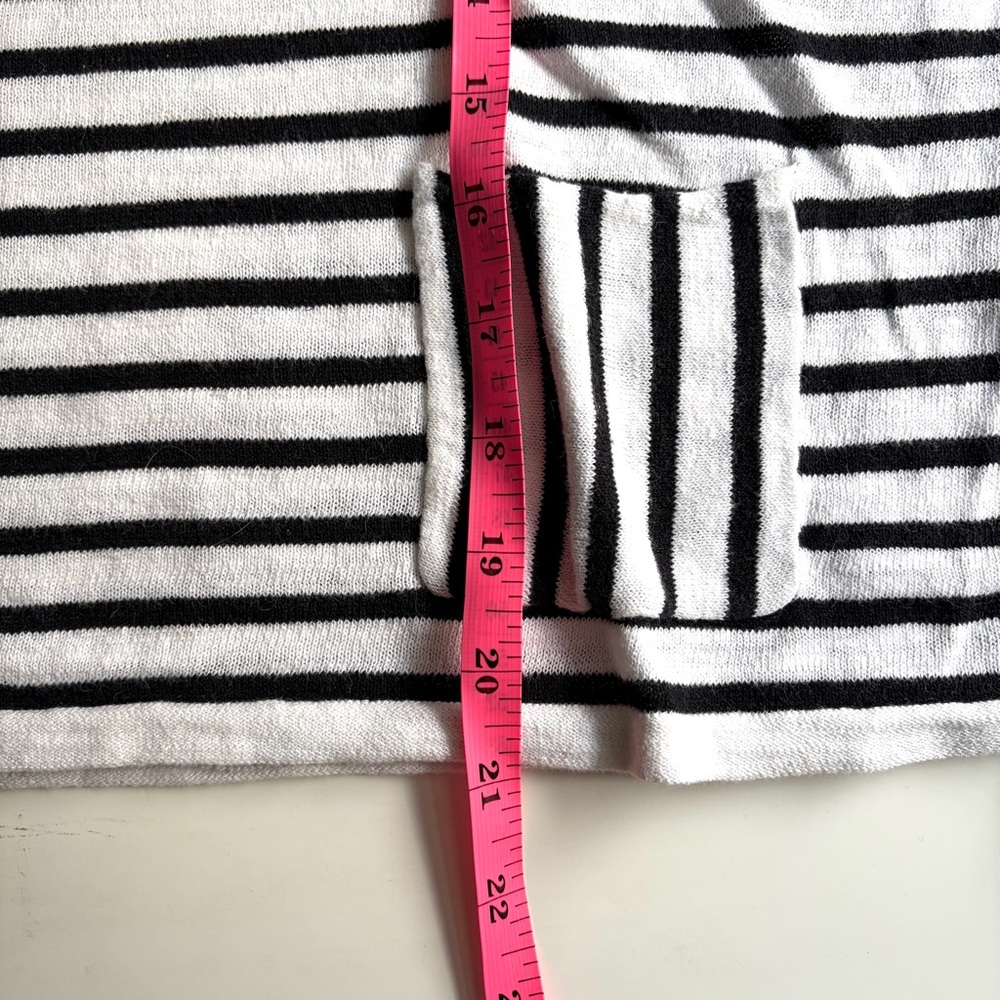 J. Jill Linen Black & White Striped Top - Picture 4 of 6